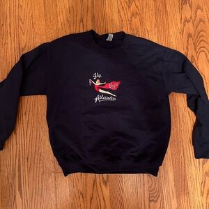 Fly Virgin Atlantic Princess Diana Crewneck Sweatshirt with Embroidered logo